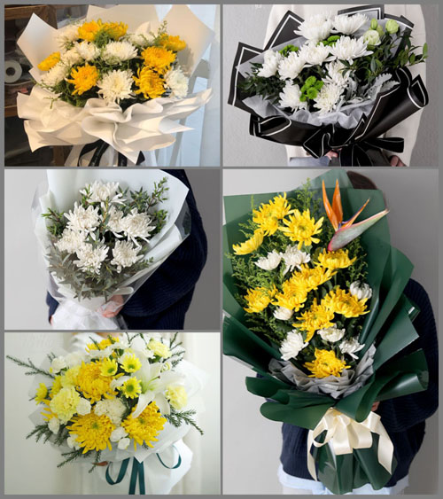 上海奉贤区四团镇三坎村白事花束代送